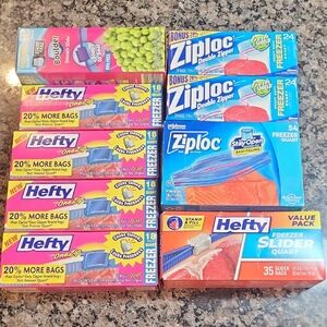 Lot of 9 NWT FREEZER Quart bags total 244 NWt bags